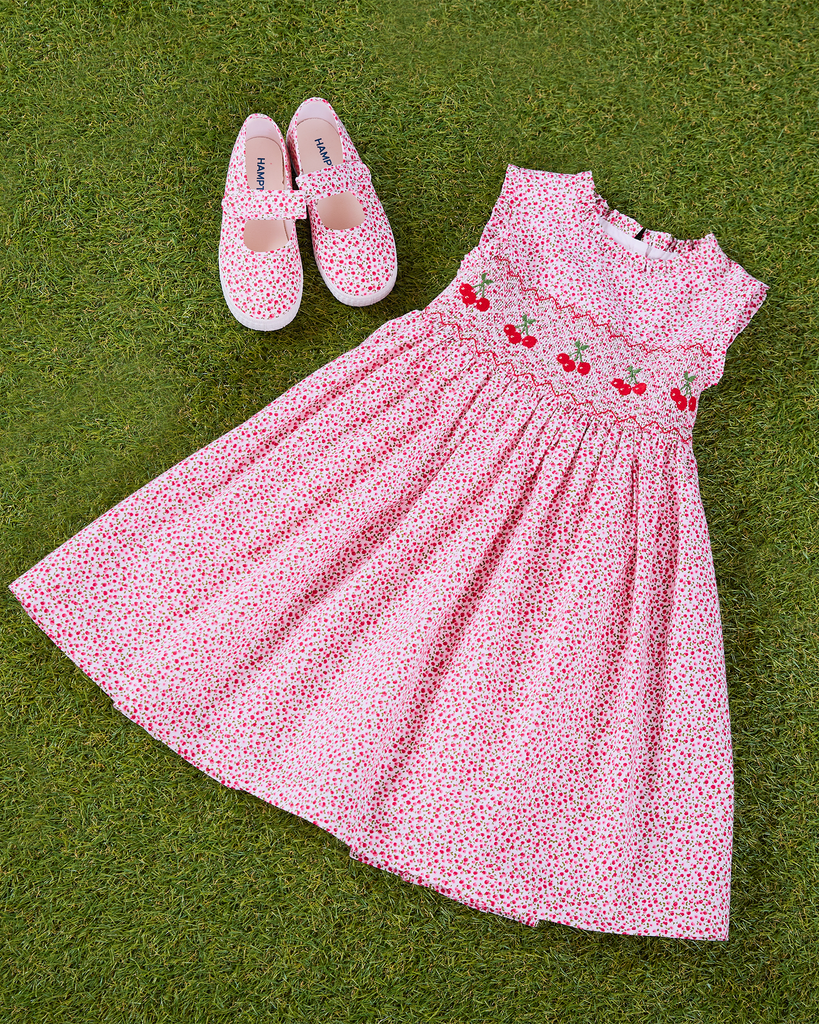 Cherry Smocked Dress Trotters London – Trotters Childrenswear