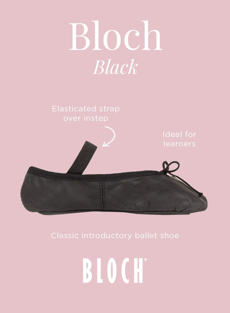 Black Bloch Ballet Shoe-Black-7 | Trotters Childrenswear