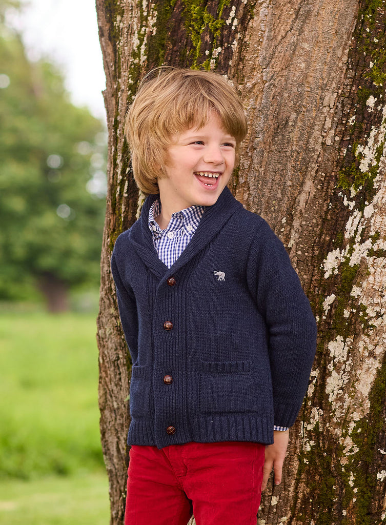 Boys shawl collar cardigan 2025