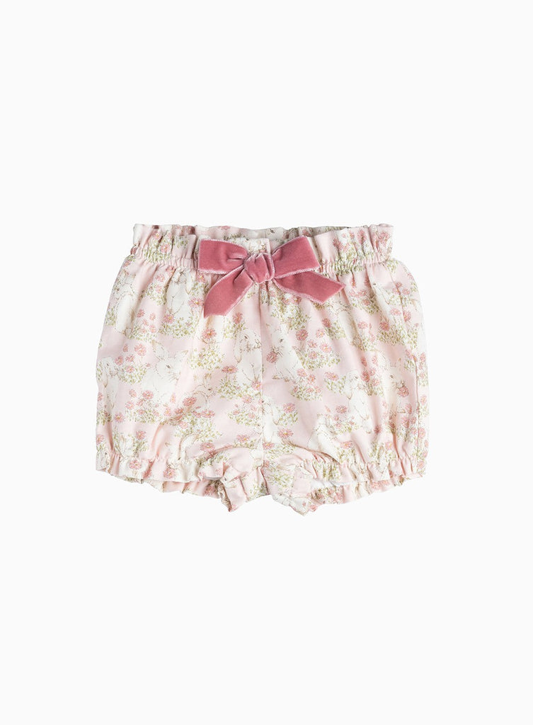 Confiture Bloomers Little Bow Bloomers in Pale Pink Bunny
