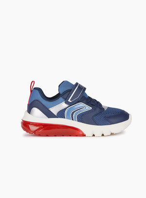Geox Trainers Geox Jr Ciberdron Trainers in Navy/Red