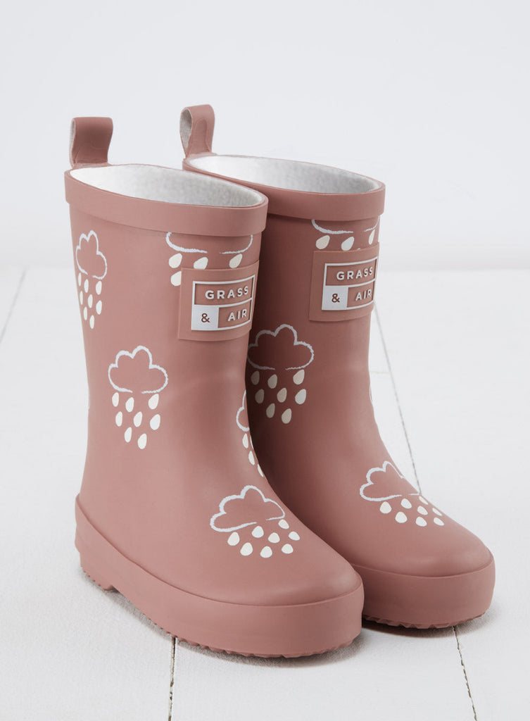 Grass Air Colour Reveal Wellies in Rose Trotters Childrenswear