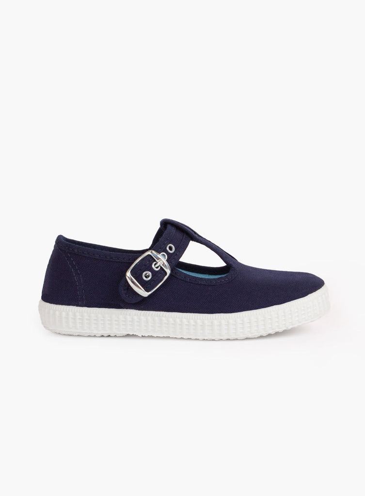 Hampton Canvas Nantucket Kid's Canvas Shoes In Navy – Trotters