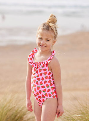 Hampton Swim Swimsuit Frill Swimsuit in Strawberry