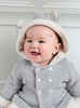 Lapinou Coat Baby Teddy Coat in Grey Marl