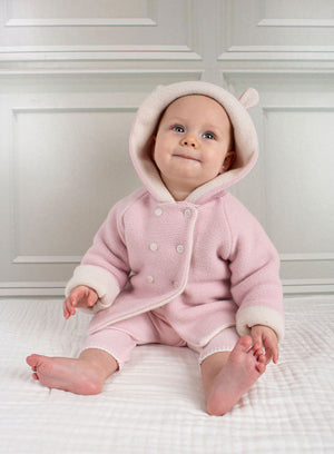 Lapinou Coat Little Teddy Coat in Pale Pink