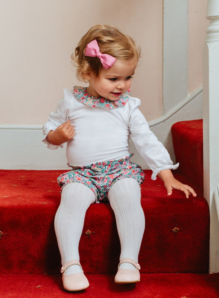 Baby girl red tights top