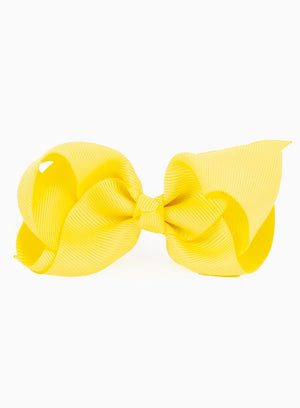 Lily Rose Clip Extra Large Bow Hair Clip in Lemon