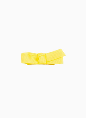 Lily Rose Clip Small Bow Hair Clip in Lemon