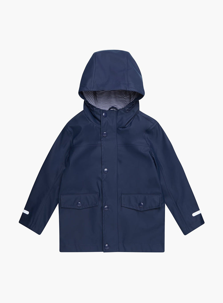 Rain Mac in Navy Trotters Childrenswear - Main Image