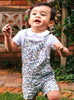 Thomas Brown Bib Shorts Baby Atticus Bib Shorts in Blue Animals