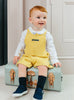 Thomas Brown Bib Shorts Little Alfie Bib Shorts in Mustard Herringbone