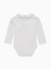 Thomas Brown Body Little Long Sleeved Monty Stitched Body in White Navy