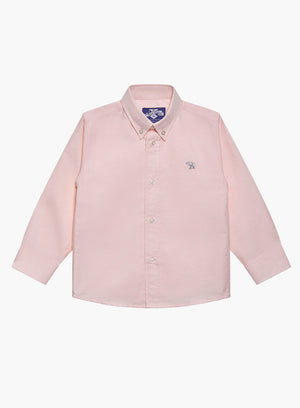 Thomas Brown Shirt Thomas Shirt in Pale Pink Chambray
