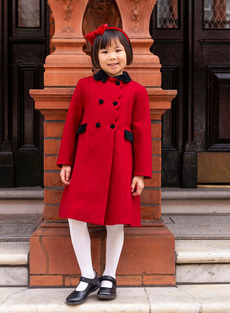 Trotters Heritage Scalloped Edge Coat | Trotters London Trotters Childrenswear Trotters Heritage Scalloped Edge Coat | Trotters London Trotters Childrenswear