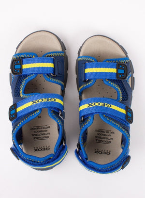Geox Sandals Geox Strada Boy Sandals in Blue/Yellow