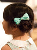 Lily Rose Clip Large Bow Hair Clip in Aqua - Trotters Childrenswear
