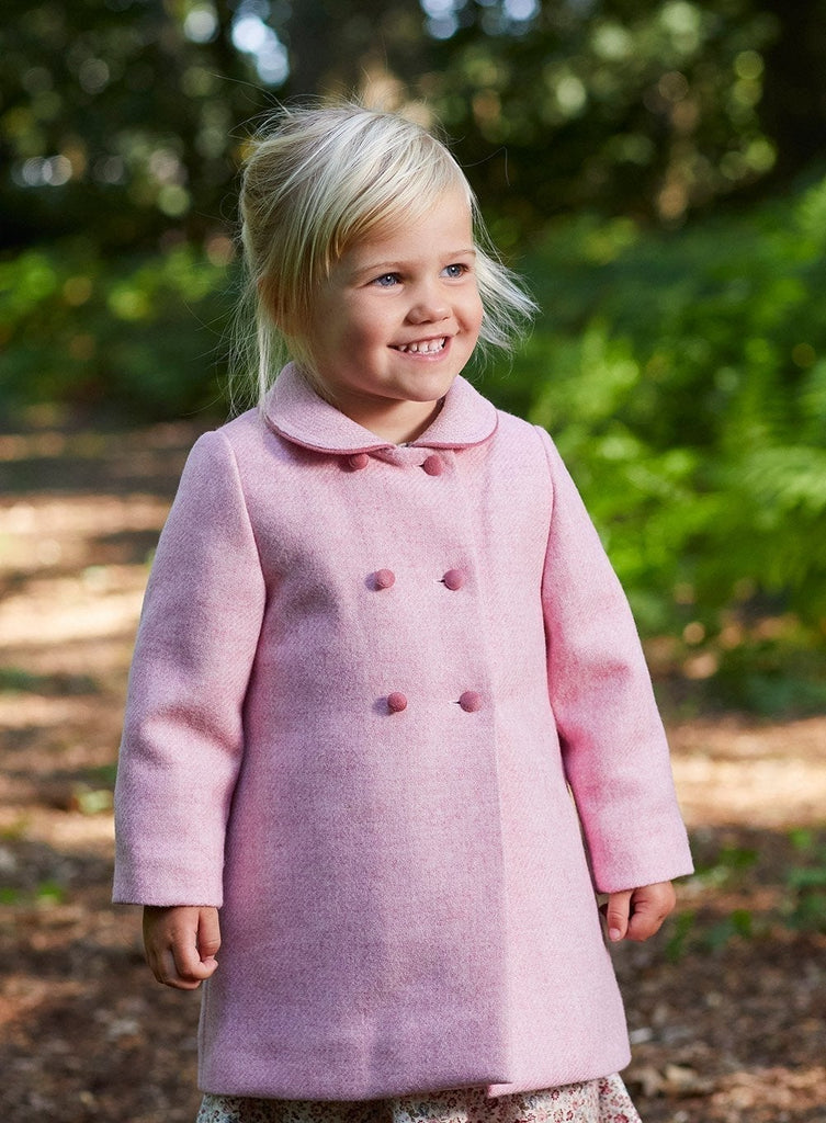 Trotters Heritage Baby Classic Coat in Pale Pink Trotters London