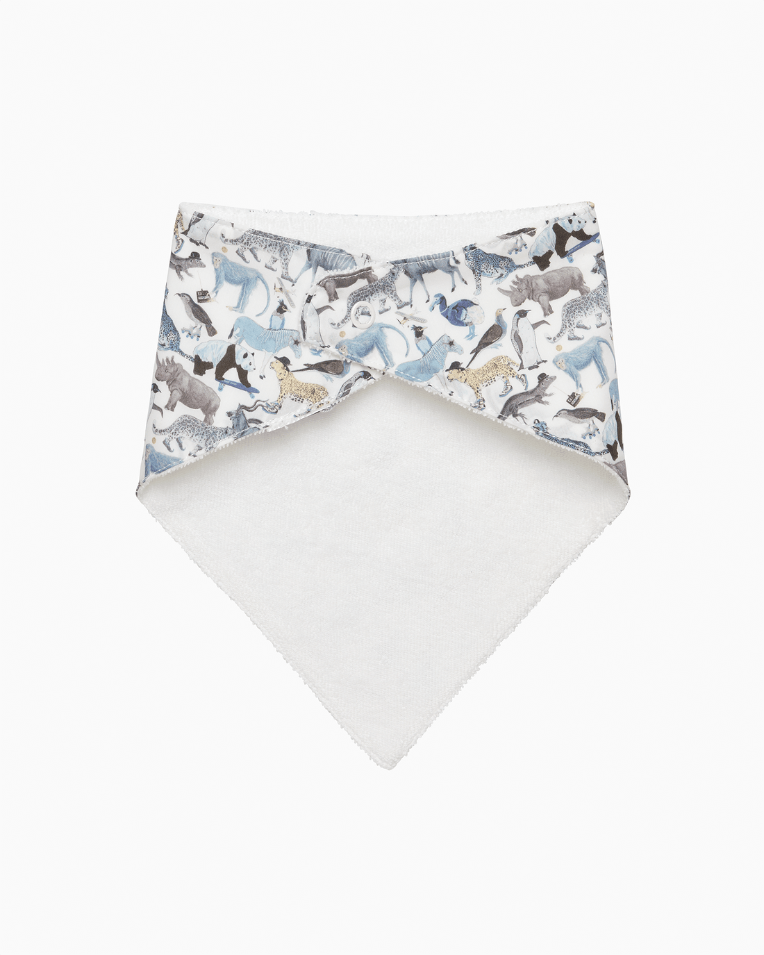 Lapinou Bib Bandana Bib in Blue Zoo