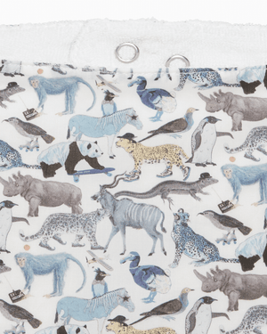 Lapinou Bib Bandana Bib in Blue Zoo