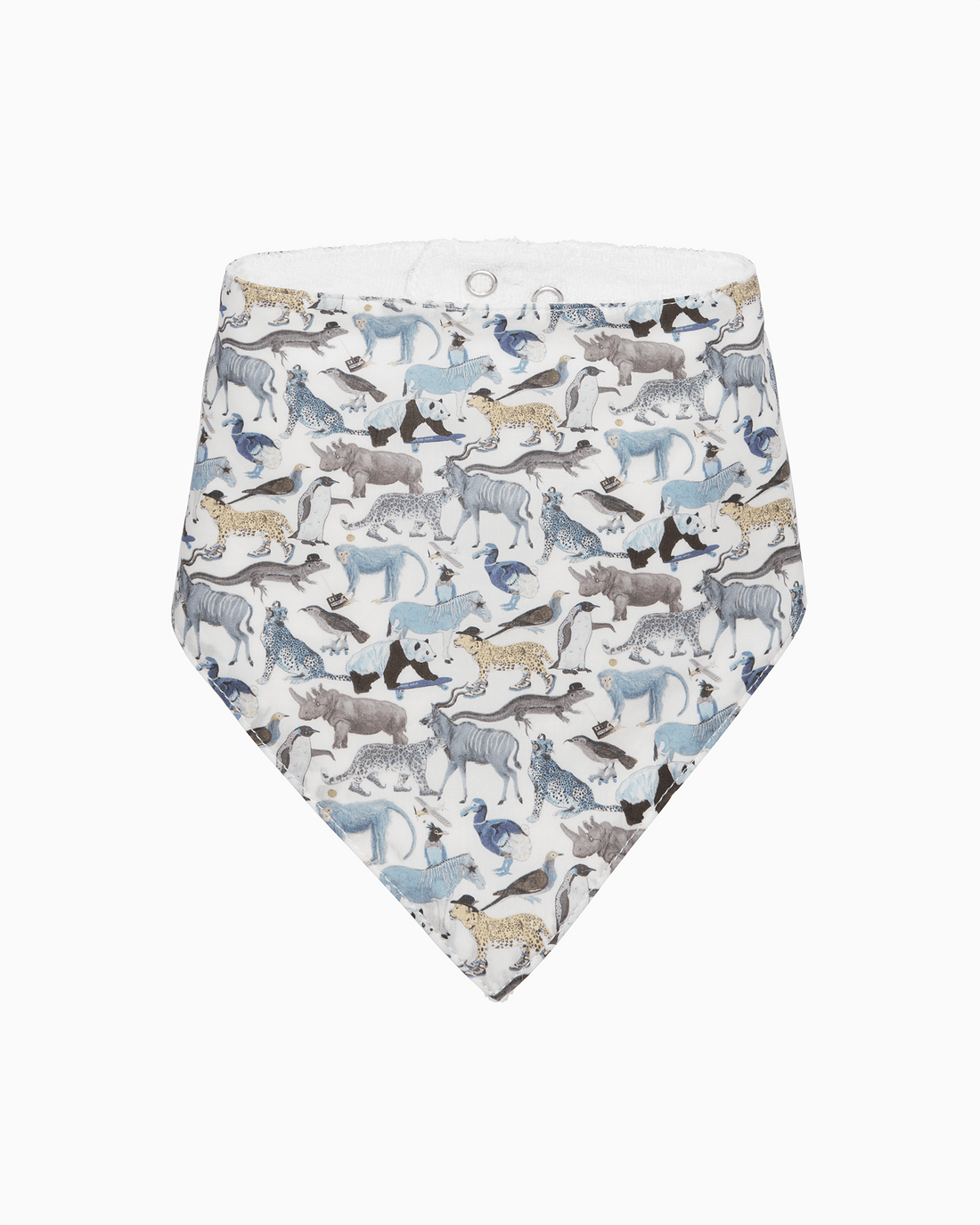 Lapinou Bib Bandana Bib in Blue Zoo