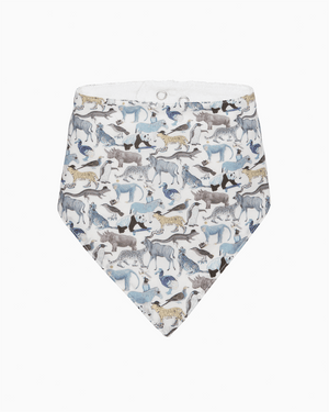 Lapinou Bib Bandana Bib in Blue Zoo