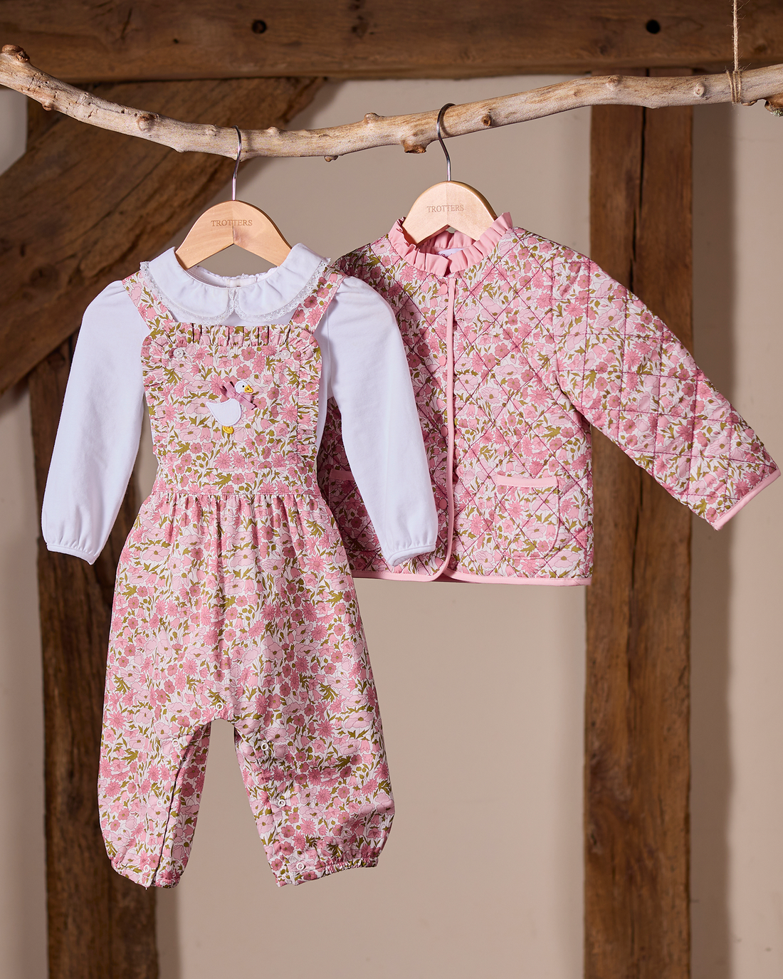 Lily Rose Jacket Baby Quilted Jacket in Poppy & Daisy