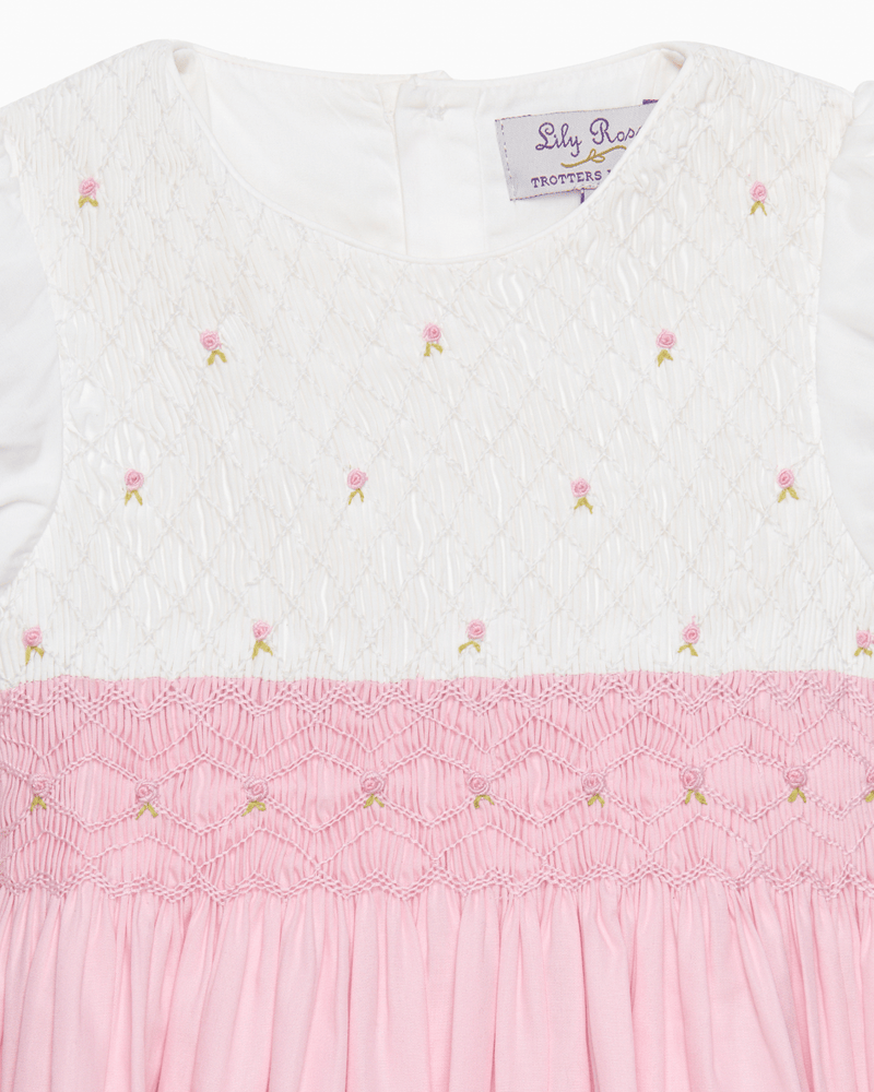 Lily Rose Dress Rose Hand Smocked Dress in Pink