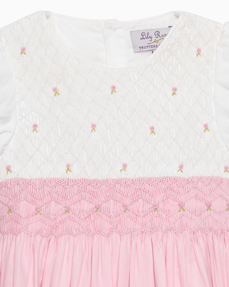 Lily Rose Dress Rose Hand Smocked Dress in Pink