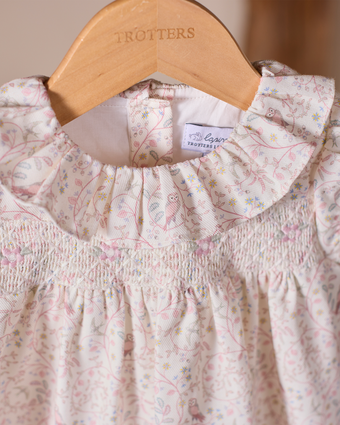 Lapinou Dress Baby Owl Smocked Dress