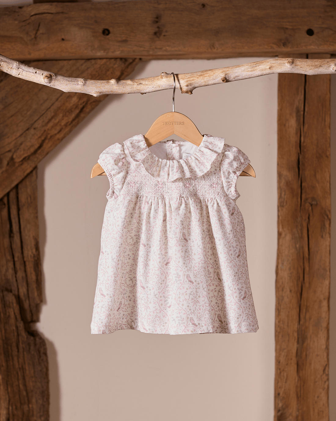 Lapinou Dress Baby Owl Smocked Dress