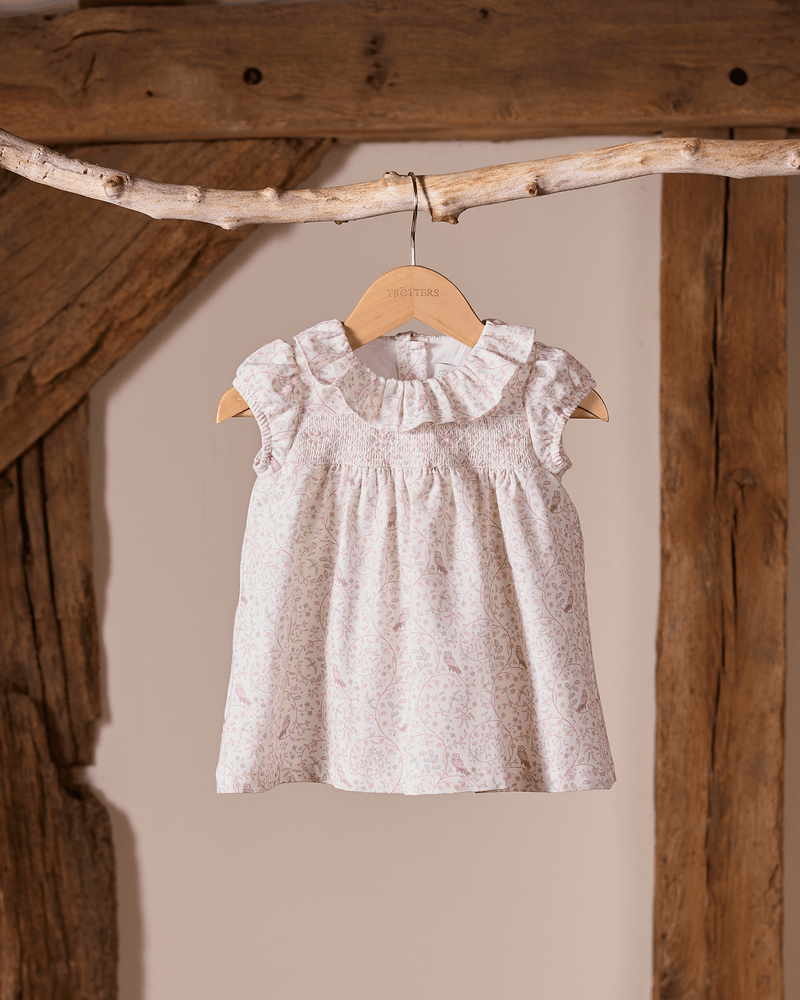 Lapinou Dress Baby Owl Smocked Dress