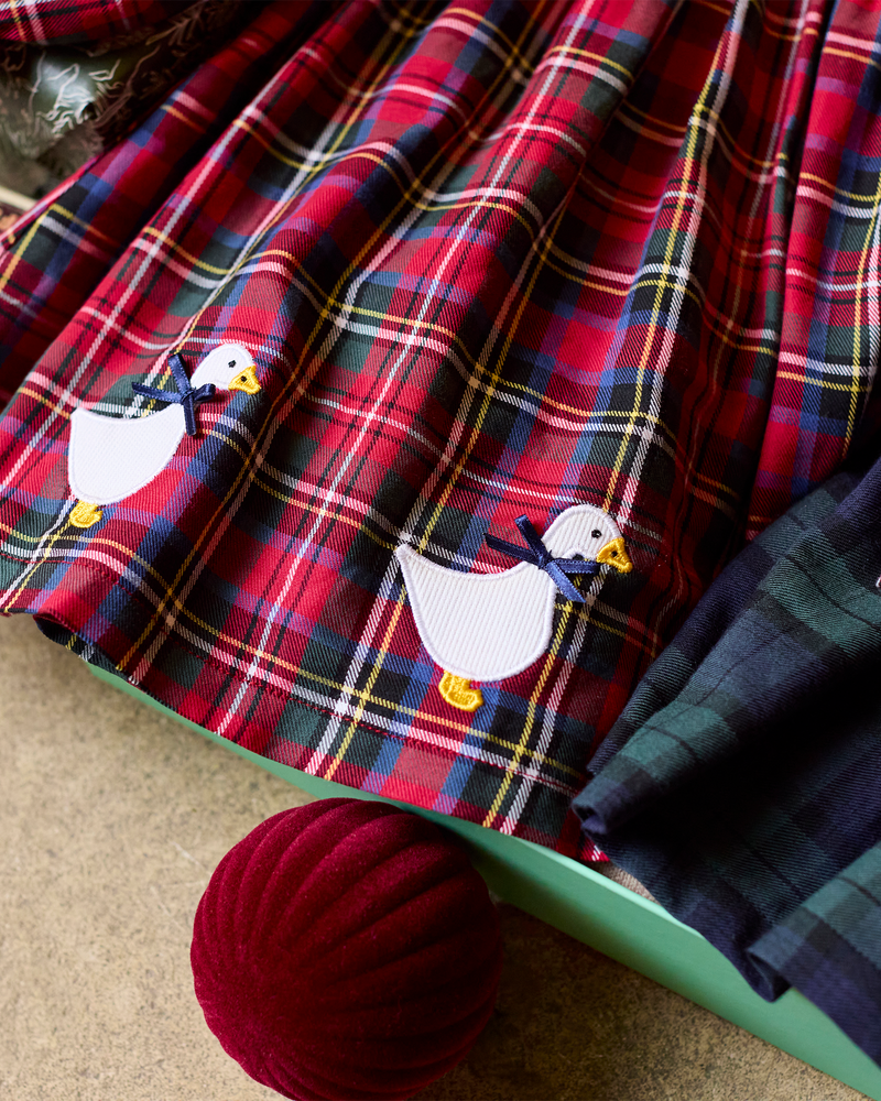 Lapinou Dress Baby Tartan Duck Dress