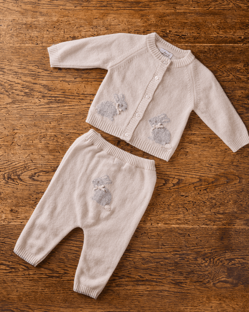 Lapinou Cardigan Baby Bunny Cardigan in Off White