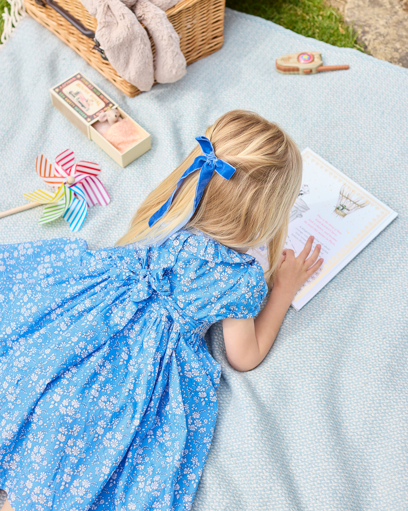 Lily Rose Dress Smocked Party Dress in Blue Capel