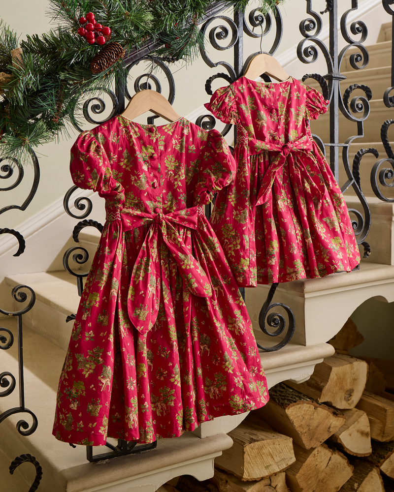 Lily Rose Gold Dress Fawn Smocked Party Dress
