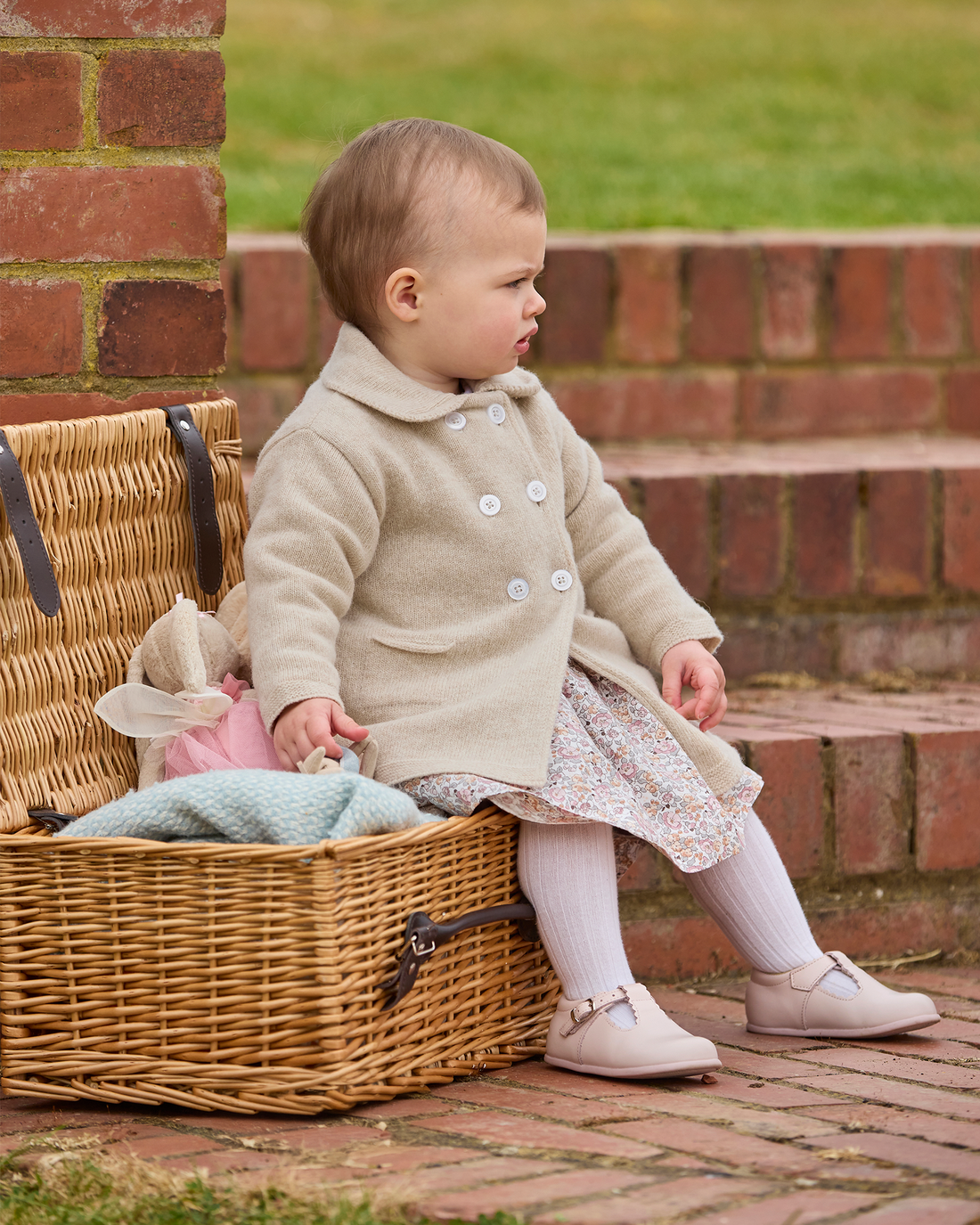 Confiture Coat Baby Alexandra Knitted Coat in Oatmeal
