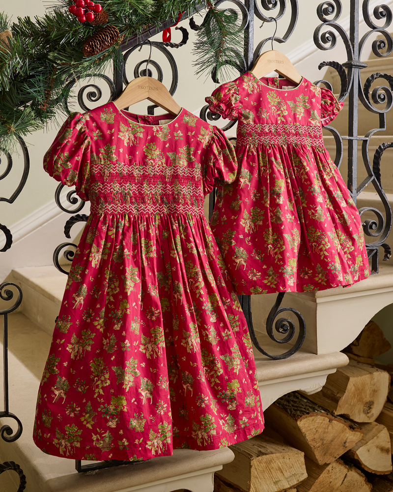 Lily Rose Gold Dress Fawn Smocked Party Dress