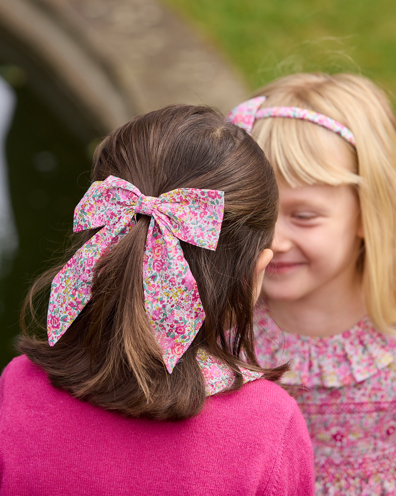Lily Rose Clip Long Bow Hair Clip in Emma & Georgina