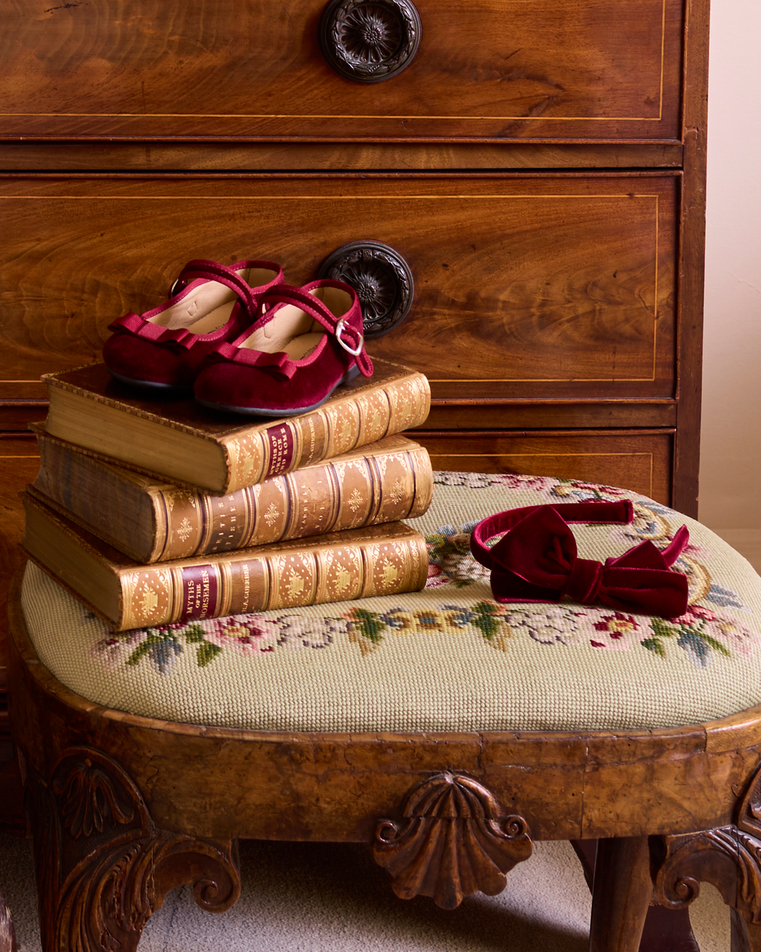 Hampton Classics Party Shoes Hampton Classics Lana Party Shoes in Burgundy