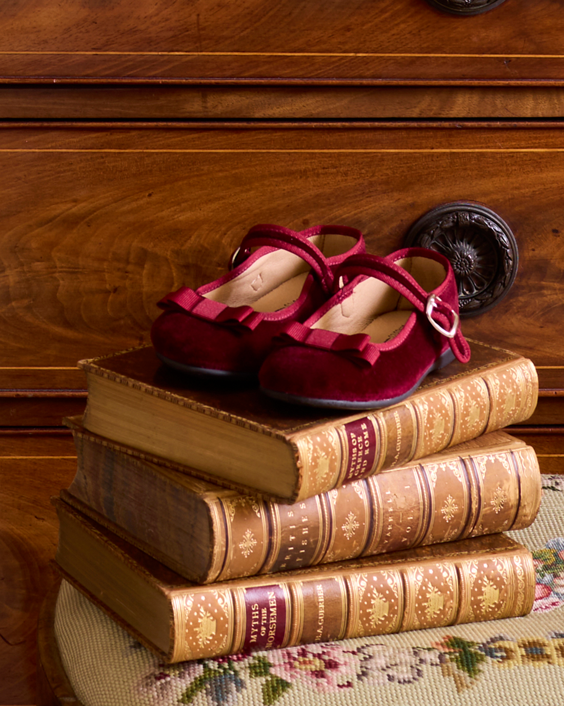 Hampton Classics Party Shoes Hampton Classics Lana Party Shoes in Burgundy