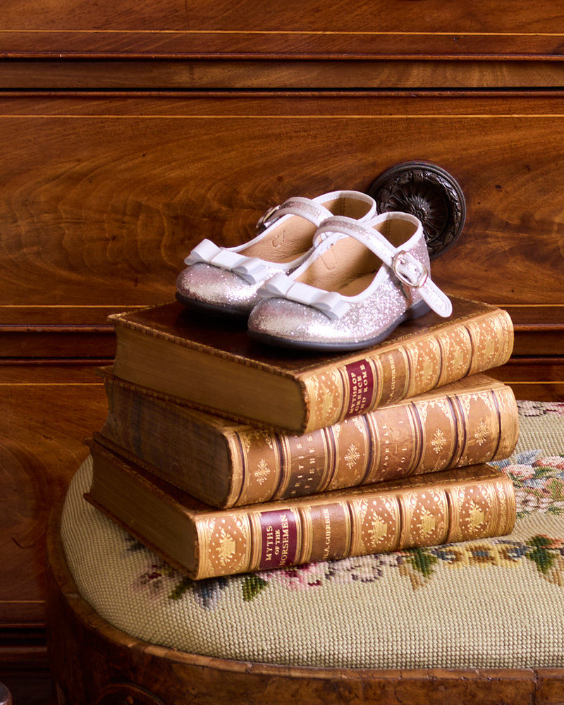 Hampton Classics Party Shoes Hampton Classics Lana Sparkle Party Shoes in Silver