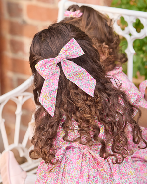 Lily Rose Clip Long Bow Hair Clip in Emma & Georgina