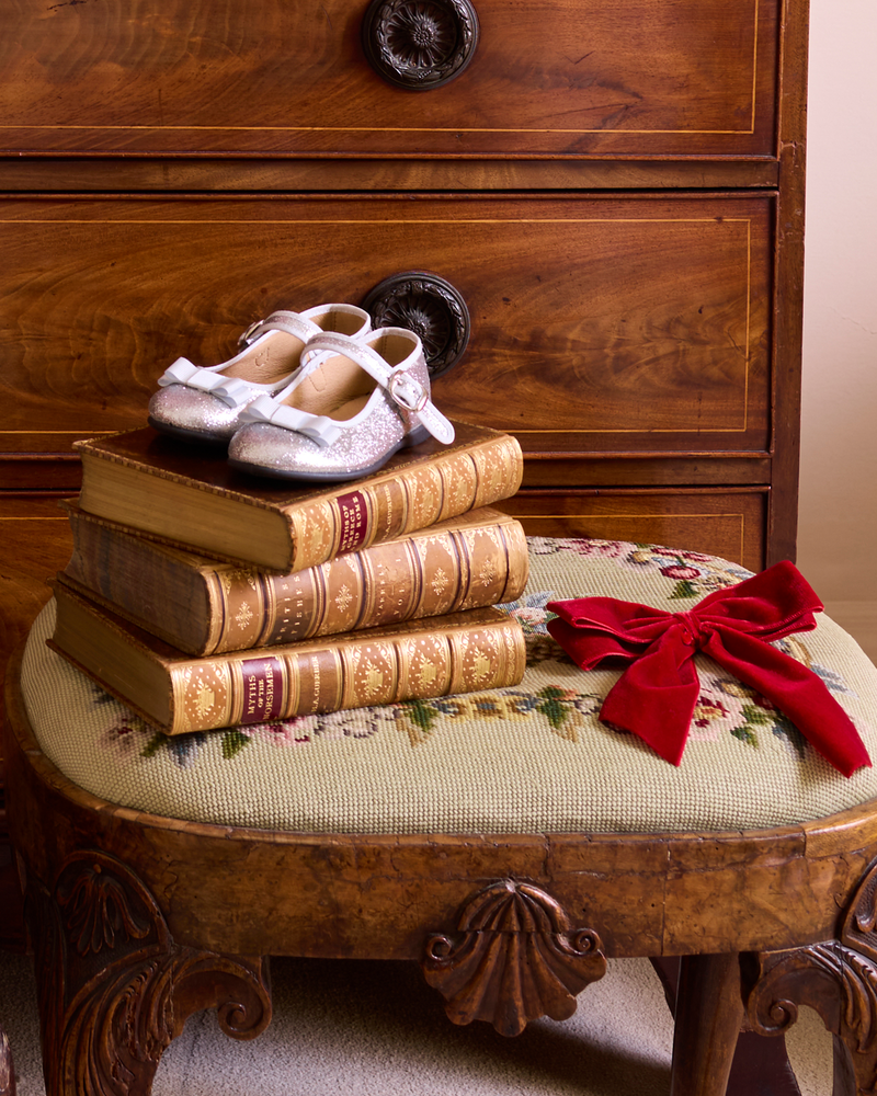 Hampton Classics Party Shoes Hampton Classics Lana Sparkle Party Shoes in Silver