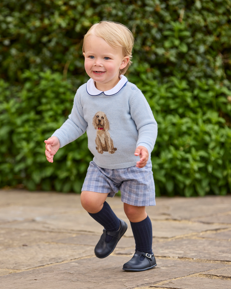 Chelsea Clothing Company Jumper Baby Puppy Jumper in Icy Blue