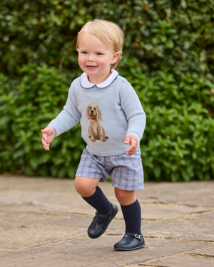 Chelsea Clothing Company Jumper Baby Puppy Jumper in Icy Blue