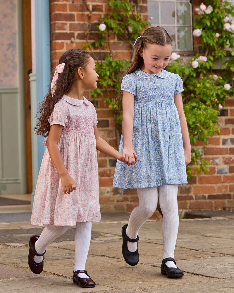 Confiture Dress Arabella Floral Smocked Dress in Blue