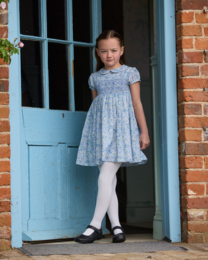 Confiture Dress Arabella Floral Smocked Dress in Blue