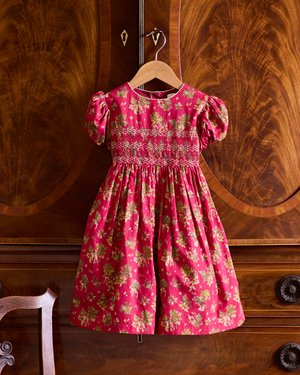 Lily Rose Gold Dress Fawn Smocked Party Dress