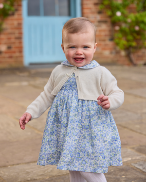 Confiture Dress Baby Arabella Floral Smocked Dress in Blue